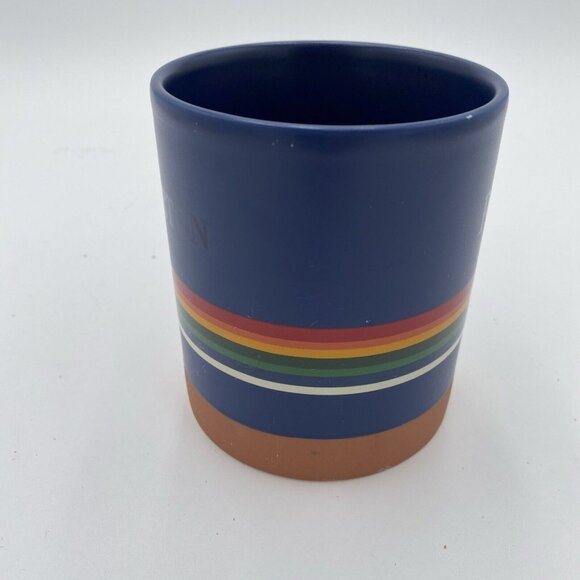 Pendleton Mug Dark Blue with Colorful Stripes Coffee Tea Cup National Parks - Picture 4 of 7